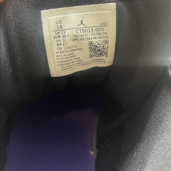 Jordan 12 Retro Black Dark Concord - Picture 7 of 9